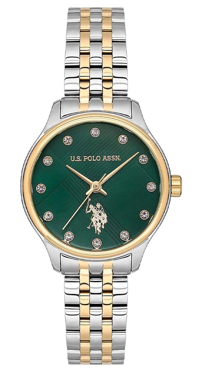 U.S. Polo Assn USPA2071-02 32 mm Altın-Gri Çelik Kordon Analog Kadın Kol Saati