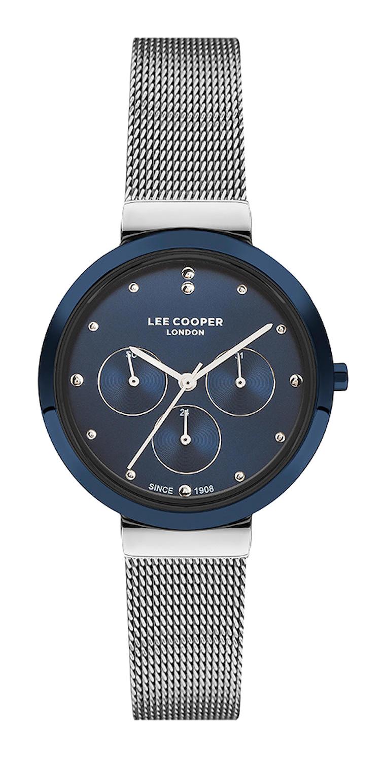Lee Cooper LC07266.990 Takvimli 40 mm Gri Plastik Kordon Analog Kadın Kol Saati