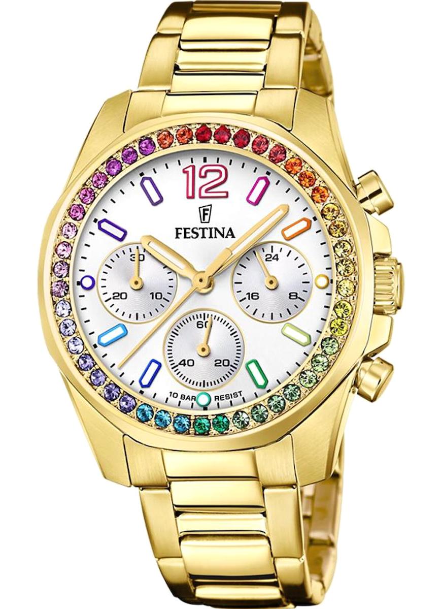 Festina F20609/2 38 mm Altın Çelik Kordon Analog Kadın Kol Saati