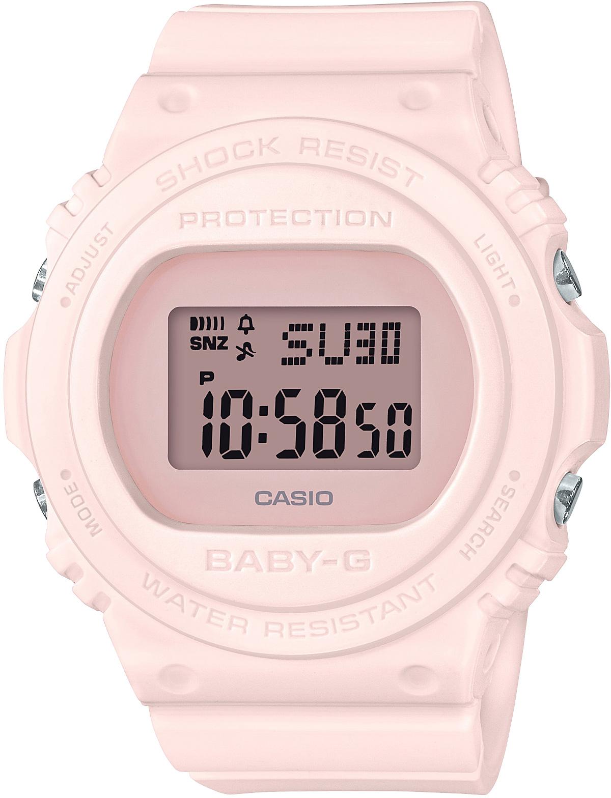 Casio BGD-570-4D Takvimli 43 mm Beyaz Silikon Kordon Dijital Kadın Kol Saati