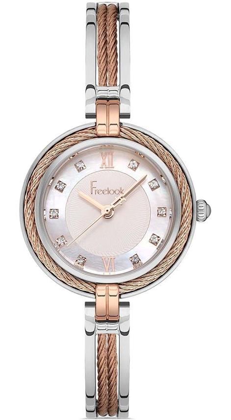 Freelook FL.1.10224.1 34 mm Gri-Rose Gold Çelik Kordon Analog Kadın Kol Saati