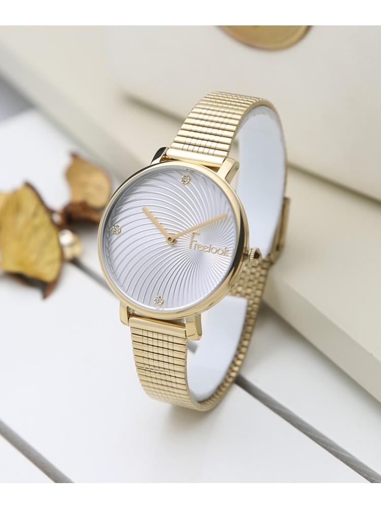 Freelook FL.1.10123.2 34 mm Altın Çelik Kordon Analog Kadın Kol Saati