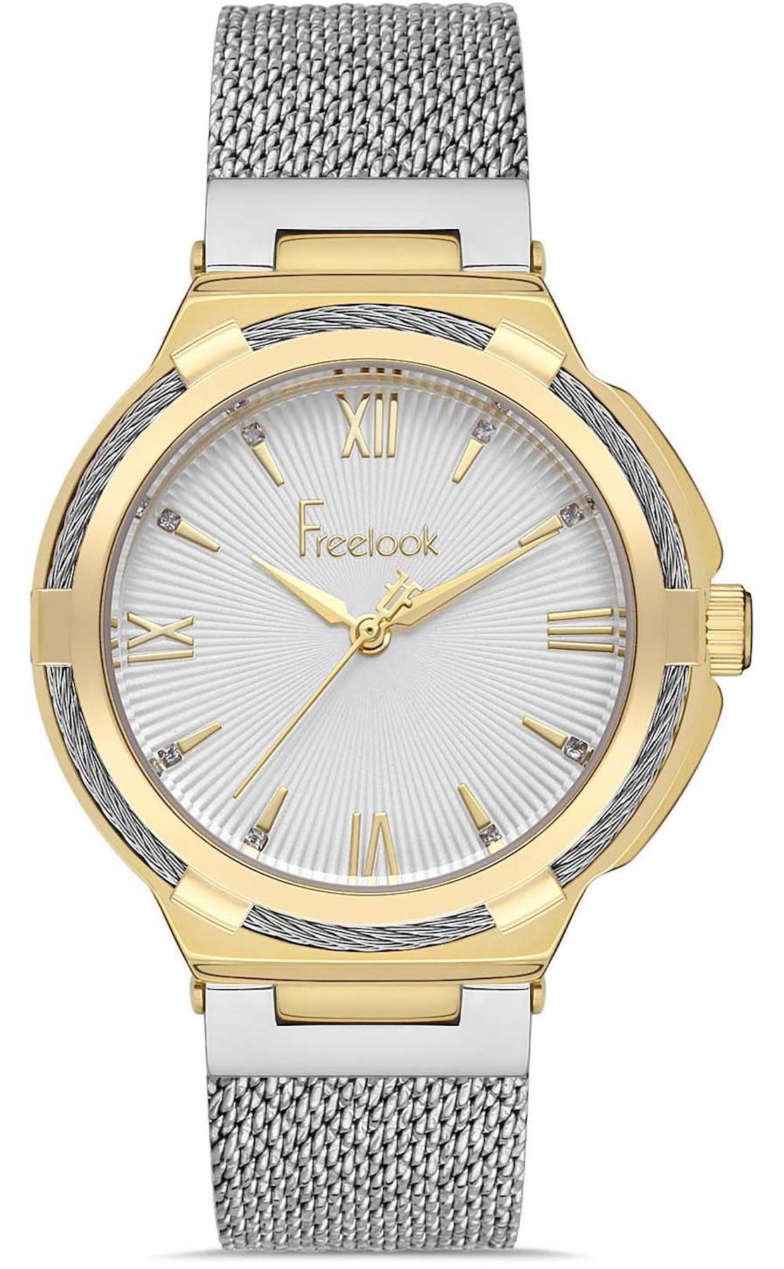 Freelook FL.1.10356.3 35 mm Gri Çelik Kordon Analog Kadın Kol Saati