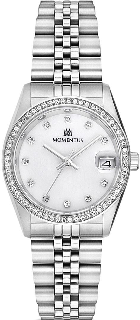Momentus SW131S-09SS Takvimli 31 mm Gri Çelik Kordon Analog Kadın Kol Saati