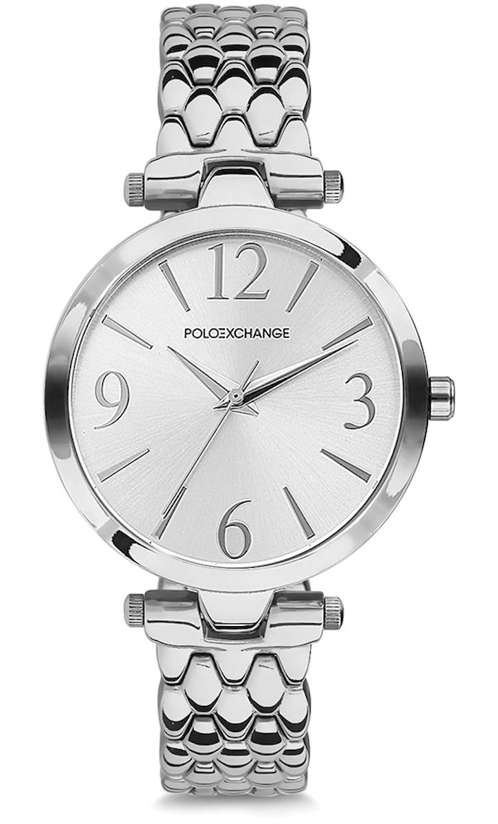 Polo Exchange PX020L-01 33 mm Gri Metal Kordon Analog Kadın Kol Saati
