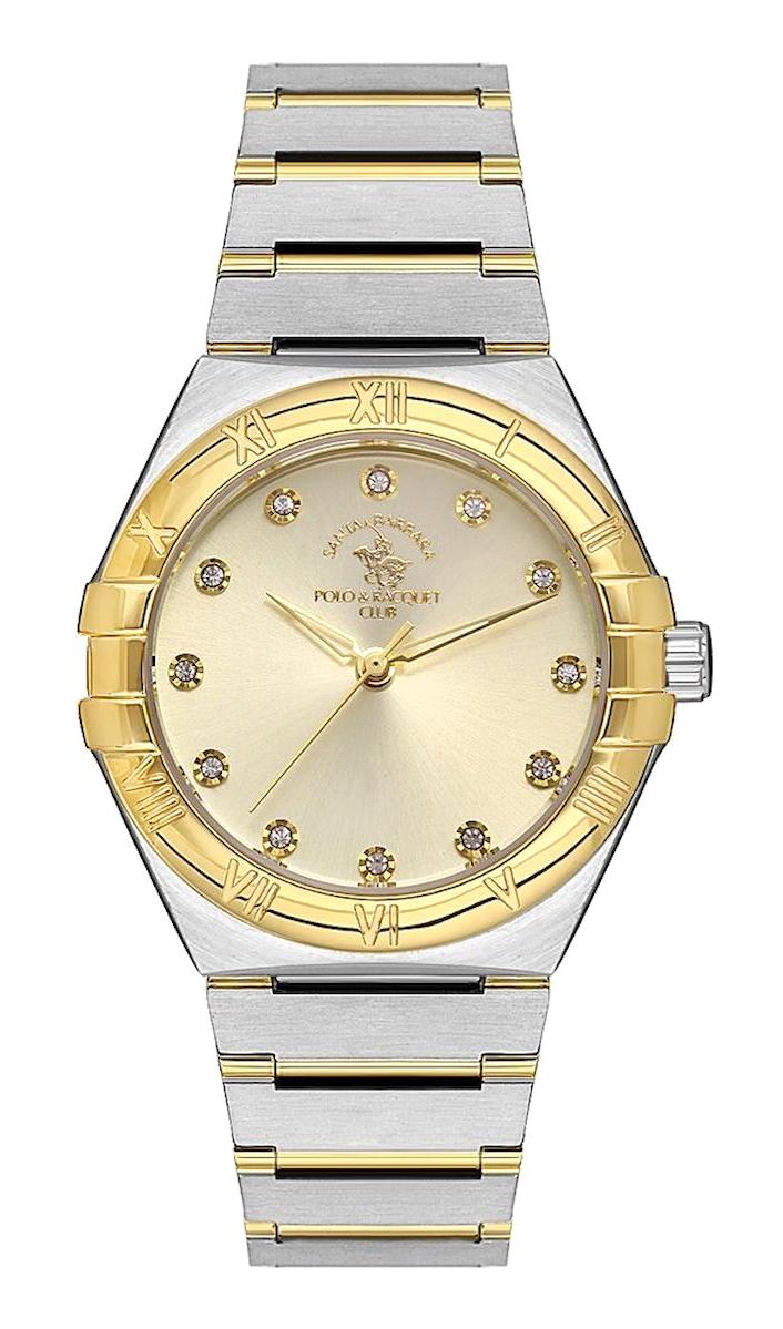 Santa Barbara Polo & Racquet Club SB.1.10504.4 36 mm Altın-Gri Çelik Kordon Analog Kadın Kol Saati