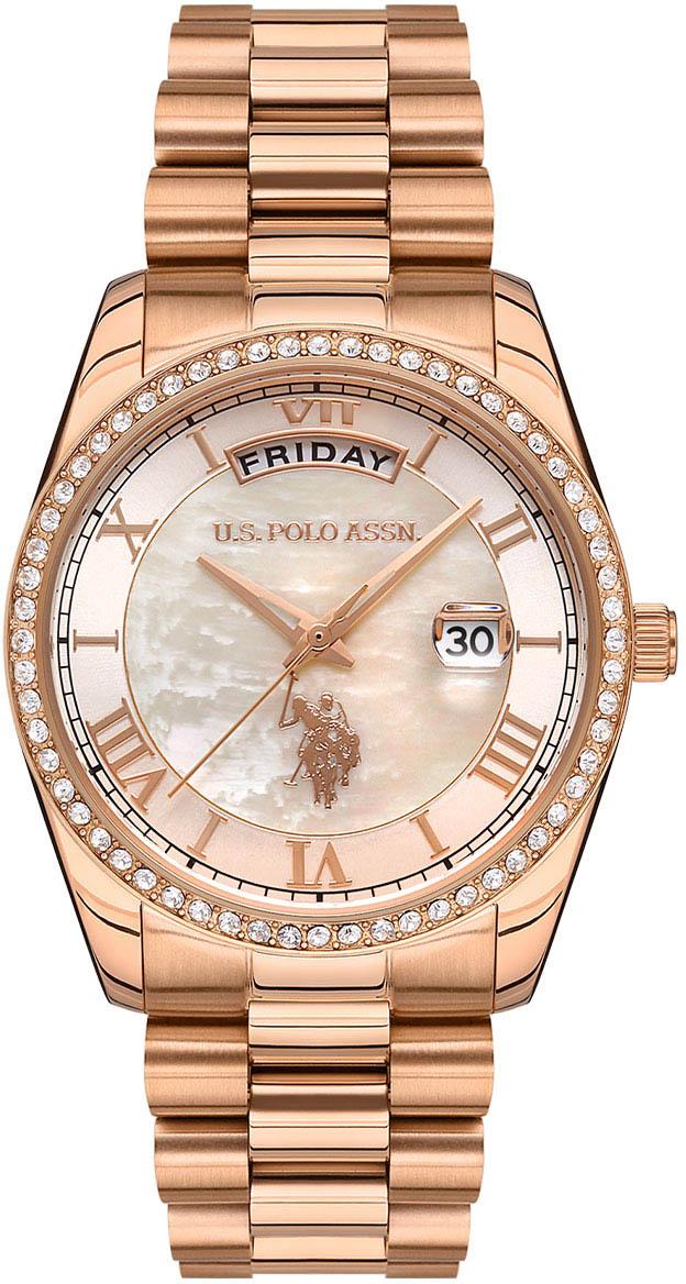 U.S. Polo Assn USPA2054-01 Takvimli 36 mm Rose Gold Çelik Kordon Analog Kadın Kol Saati