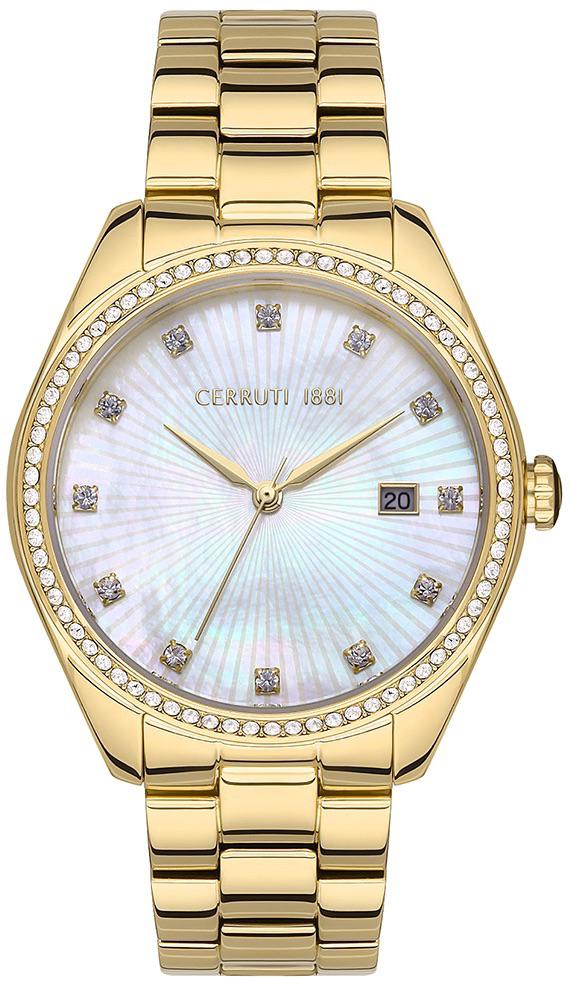 Cerruti 1881 CIWLH2229805 38 mm Altın Çelik Kordon Analog Kadın Kol Saati
