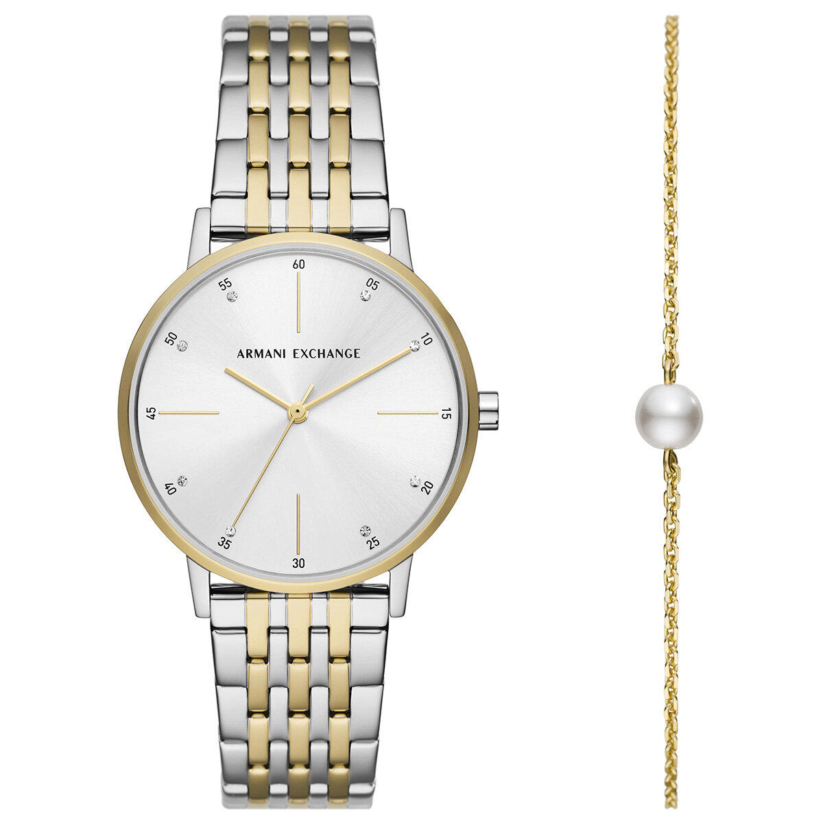 Armani Exchange AX7156 36 mm Altın-Gri Çelik Kordon Analog Kadın Kol Saati