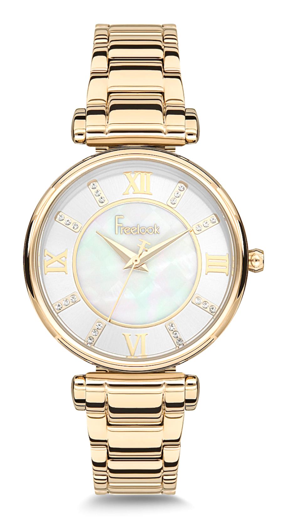 Freelook F.1.1024.01 36 mm Altın-Rose Gold Metal Kordon Analog Kadın Kol Saati