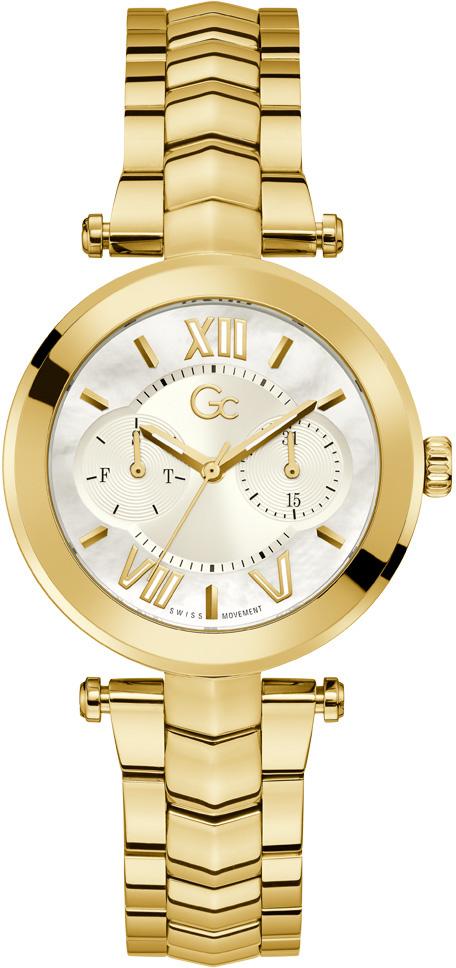 Guess GCY92002L1MF Takvimli 37 mm Altın Metal Kordon Analog Kadın Kol Saati