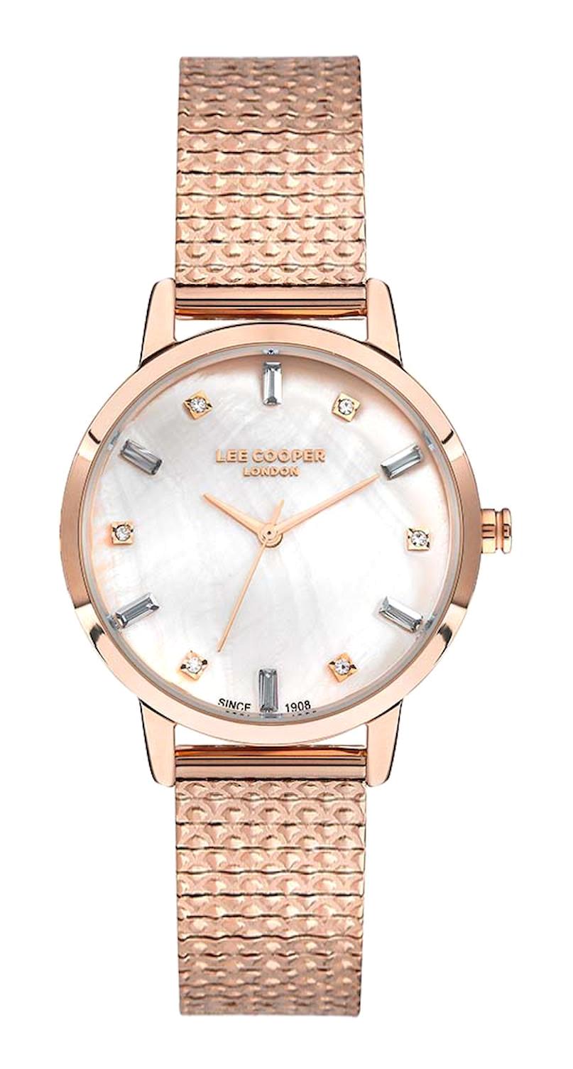 Lee Cooper LC07409.420 40 mm Rose Gold Plastik Kordon Analog Kadın Kol Saati