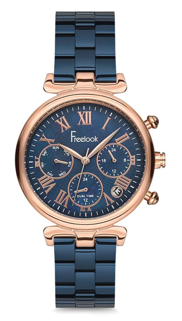 Freelook F.11.1006.06 36 mm Lacivert Çelik Kordon Analog Kadın Kol Saati