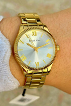 Frank Alex FA.FT.1.126 34 mm Altın Çelik Kordon Analog Kadın Kol Saati
