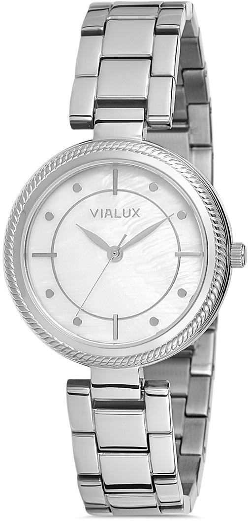 Vialux LJ475S-09SS 34 mm Gri Çelik Kordon Analog Kadın Kol Saati