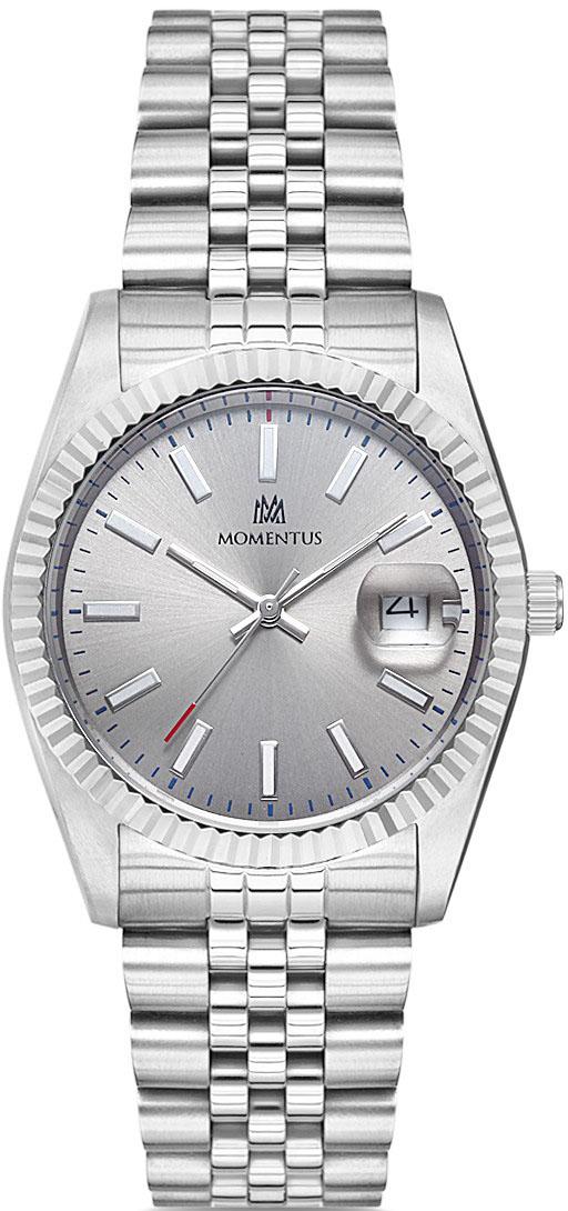 Momentus CW131S-03SS Takvimli 36 mm Gri Çelik Kordon Analog Kadın Kol Saati