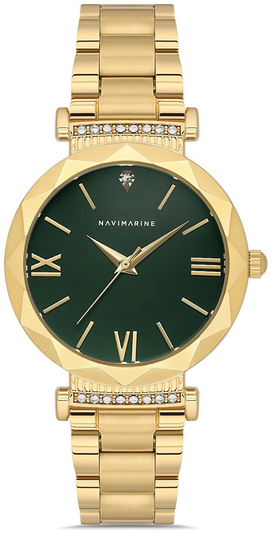 Navimarine NM109-11 34 mm Altın Çelik Kordon Analog Kadın Kol Saati