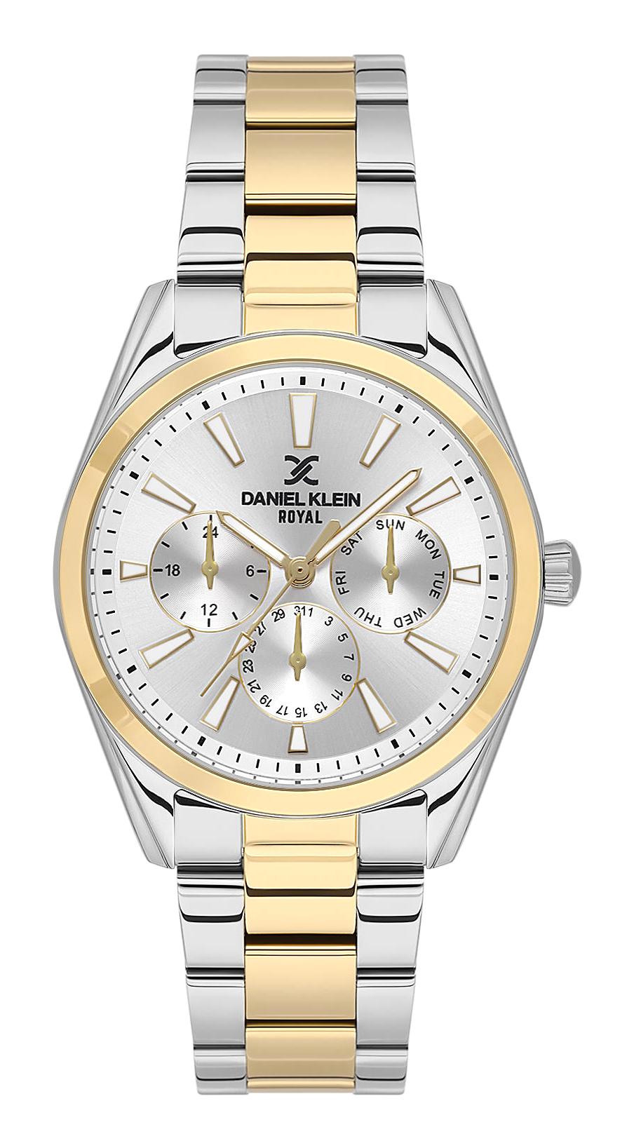 Daniel Klein DKE.1.10631-3 Takvimli 32 mm Altın-Gri Çelik Kordon Analog Kadın Kol Saati