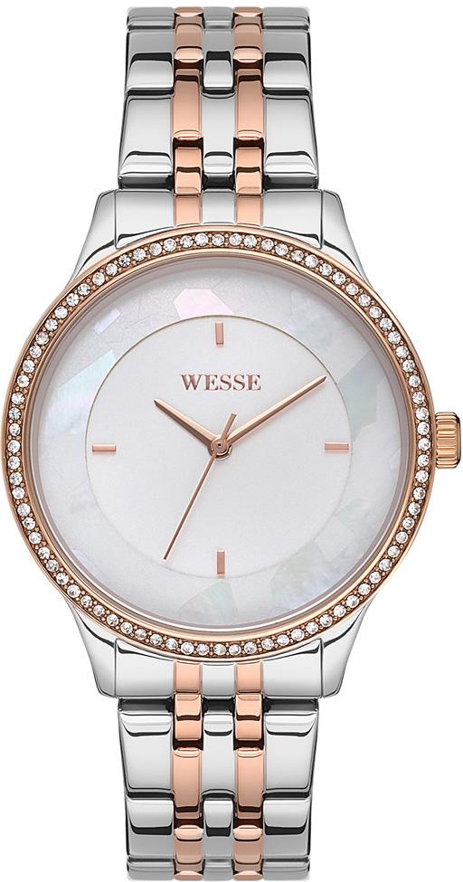 Wesse WWL109104 38 mm Gri-Rose Gold Çelik Kordon Analog Kadın Kol Saati