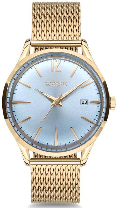 Wesse WWL1027-02 Takvimli 38 mm Altın Çelik Kordon Analog Kadın Kol Saati