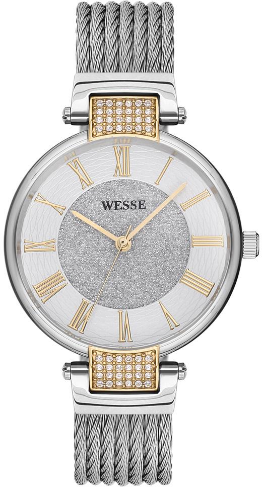 Wesse WWL302301 34 mm Gri Çelik Kordon Analog Kadın Kol Saati
