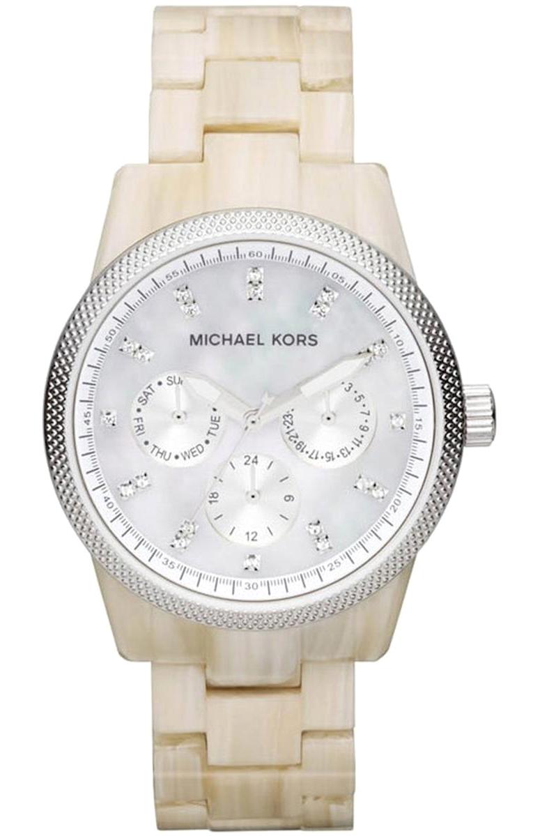 Michael Kors MK5625 Takvimli 36 mm Krem Plastik Kordon Analog Kadın Kol Saati