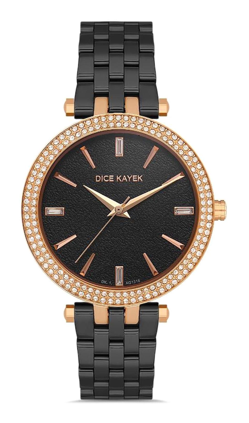 Dice Kayek DK.1.AG1316.09 36 mm Siyah Çelik Kordon Analog Kadın Kol Saati