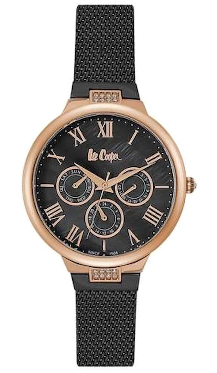 Lee Cooper LC06521.450 40 mm Siyah Metal Kordon Analog Kadın Kol Saati