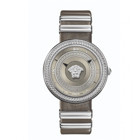 Versace VRSCVLC120016 40 mm Gri Deri Kordon Analog Kadın Kol Saati