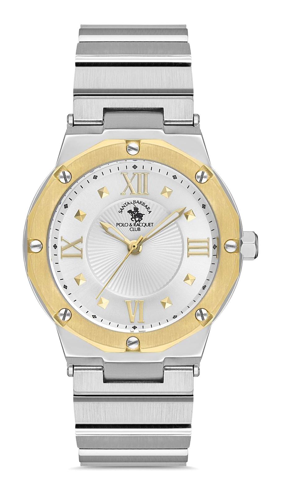 Santa Barbara Polo & Racquet Club SB.1.10406.2 36 mm Gri Çelik Kordon Analog Kadın Kol Saati