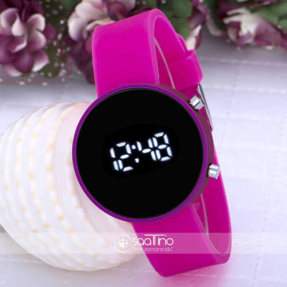 Spectrum ST-303589 38 mm Pembe Silikon Kordon Dijital Kadın Kol Saati
