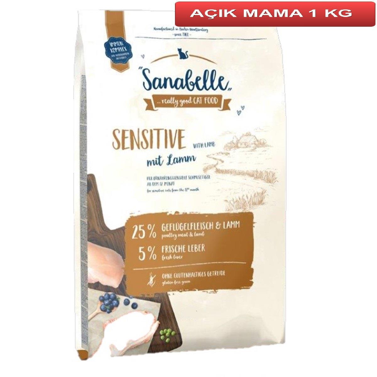 Sanabelle Sensitive Lamb Kuzu Etli Tahılsız Yetişkin Kuru Kedi Maması 1 kg