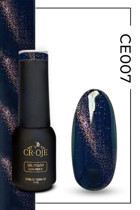 Cr-Oje Cat Eye CE007 Gri - Pembe Hologram Kalıcı Simli Oje