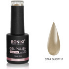 Roniki Star Glow 11 Gri Işıltılı Kalıcı Simli Oje