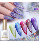 Born Pretty Omnipotent Laser Holo Cat Magnetic Mor Hologram Kalıcı Simli Jel Oje