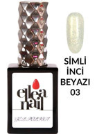 Ellea Nail 03 Krem Işıltılı Kalıcı Simli Oje