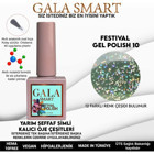 Gala Smart Festival F10 Yeşil Işıltılı Kalıcı Simli Oje