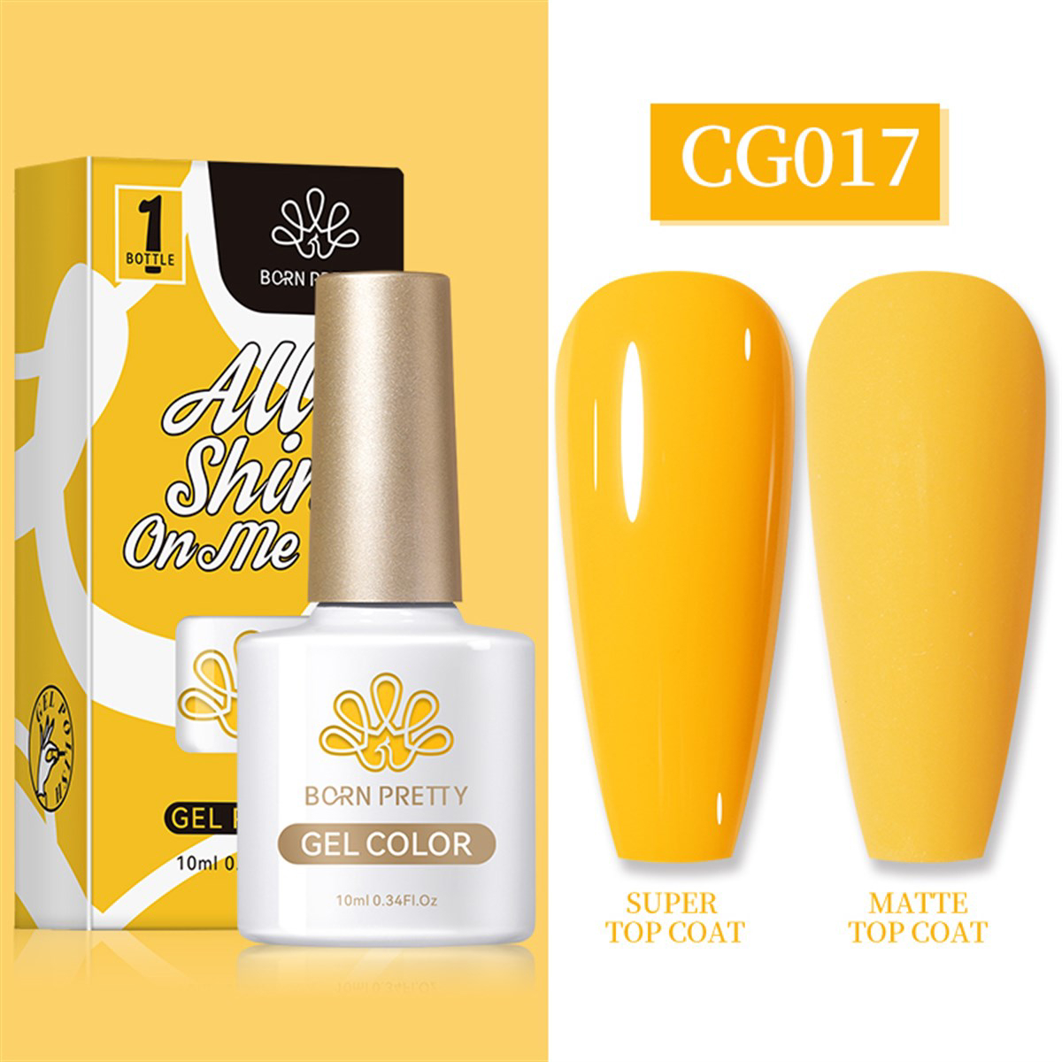 Born Pretty Silky White Serisi CG017 Turuncu Mat Kalıcı Oje