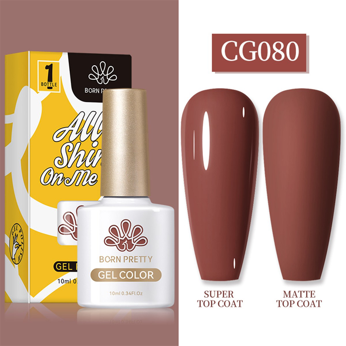 Born Pretty Silky White Serisi CG080 Mor Mat Kalıcı Oje