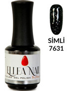 Ellea Nail 7631 Siyah Işıltılı Kalıcı Simli Oje