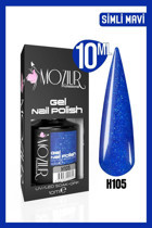 Moziur H105 Lacivert Işıltılı Kalıcı Simli Oje