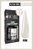 Moziur H196 Beyaz Işıltılı Kalıcı Oje