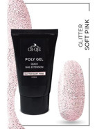 Cr-Oje Glitter Soft Pink YC094 Pembe Işıltılı Kalıcı Simli Jel Oje