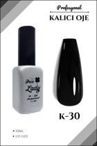 Freelady K-30 Siyah Parlak Kalıcı Oje