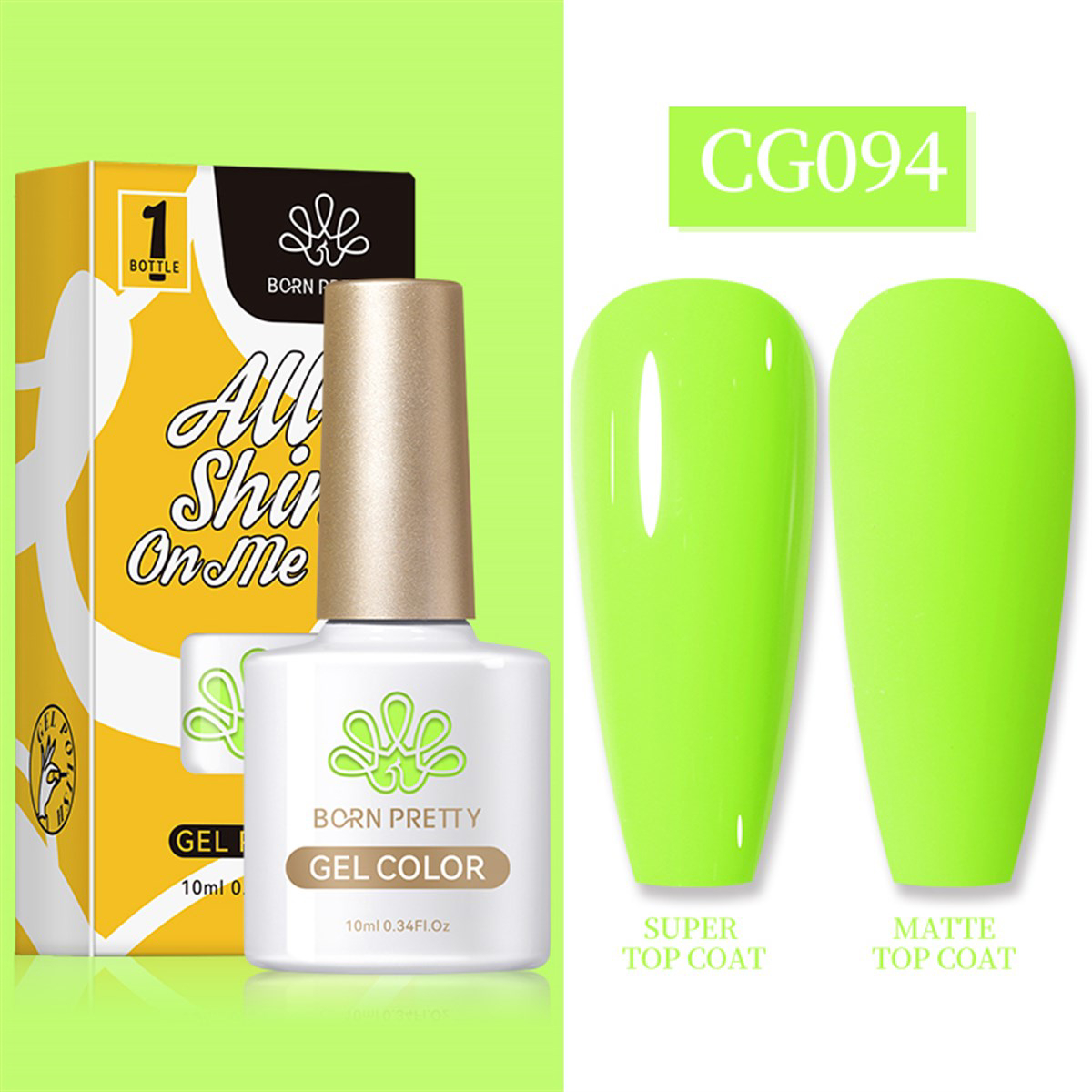 Born Pretty Silky White Serisi CG094 Yeşil Mat Kalıcı Oje