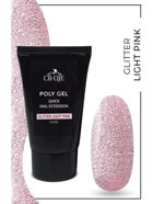 Cr-Oje Glitter Light Pink YC093 Pembe Işıltılı Kalıcı Simli Jel Oje