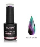 Roniki 8D Galaxy Cat Eye 02 Çok Renkli Işıltılı Kalıcı Simli Oje