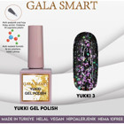 Gala Smart Yukki 3 Çok Renkli Işıltılı Kalıcı Simli Oje