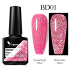 Venalisa Reflective Flash Disco BD01 Pembe Işıltılı Kalıcı Simli Jel Oje