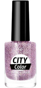 Golden Rose City Color Nail Lacquer 102 Lila Işıltılı Simli Oje